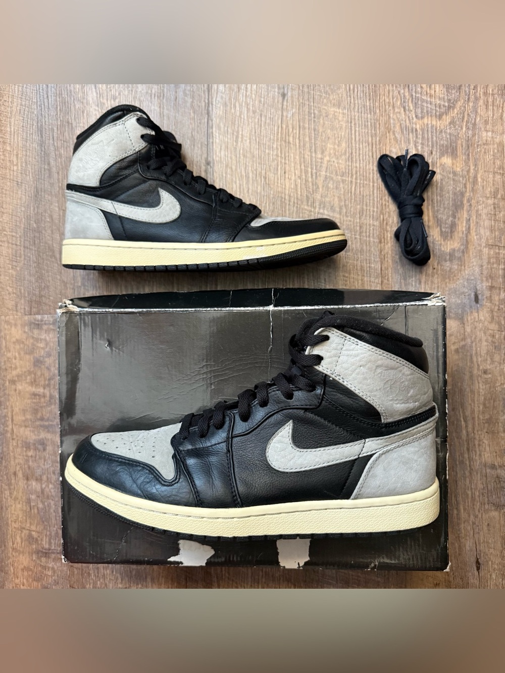 Nike Air Jordan 1 Retro Shadow 2009 Grey Black Men’s Size 9.5 Sneakers Shoes